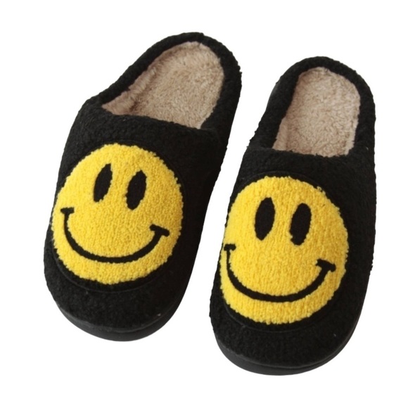 Bumblebee Smiley Face Slippers - Picture 2 of 3
